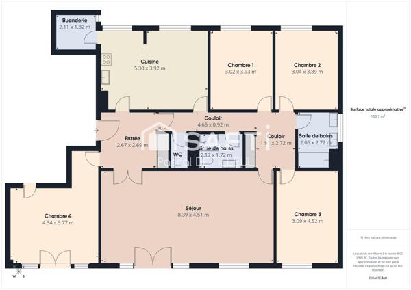 GARCHES - Buzenval appartement 7 pièces 151m2