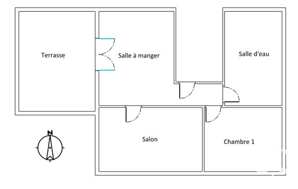 Appartement à vendre 3 pièces 42,09 m² Treffiagat