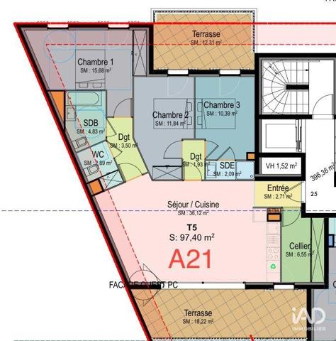 Appartement à vendre 4 pièces 97 m² Cogolin