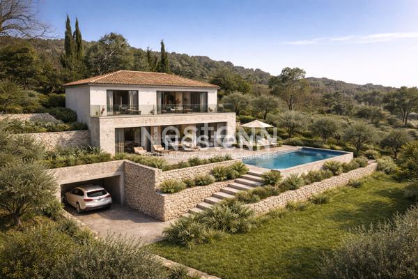 Terrain constructible 1788m2 - exposé plein sud - Roquefort les pins