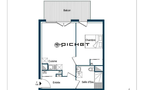 Appartement 2 pièces 45 m²