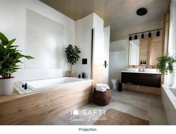 Pavillon 195m²- 5 chambres- 1700m²- sous-sol