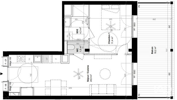 Appartement à vendre 2 pièces 45 m² Lyon 2