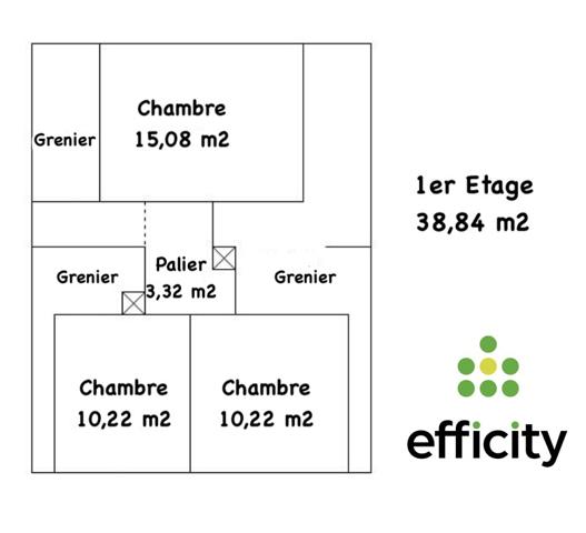 Maison 5 pièces - 103 m² Exclusivité efficity