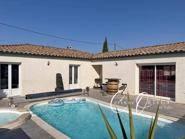 Villa Plain pied - 4 chambres - Piscine et Grand garage