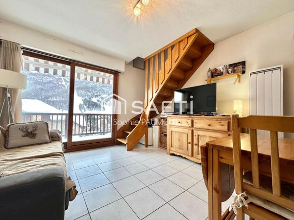 T2 en duplex, vue panoramique sur les pistes de ski