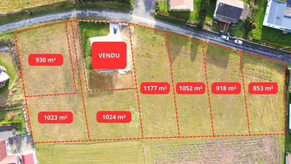 Terrain à vendre de 853 m²