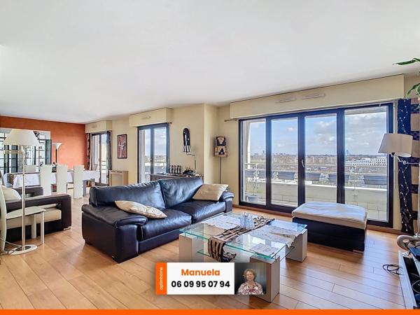 6ème et dernier étage - Appartement T5 + 2 terrasses de 18 m² chacune + 1 cave + 2 parkings boxés côte à côte