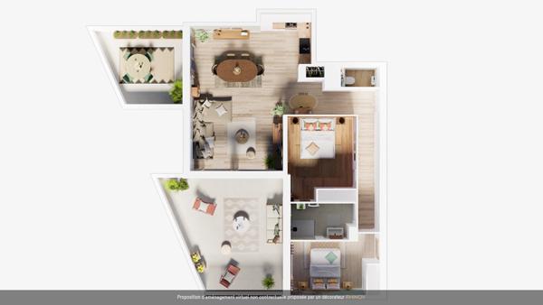 Bel Appartement T3 - 1er étage - 75.78m² - LA PALMYRE