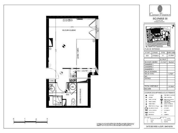 Location Studio 21.39 m² - 7 BIS RUE DU PERE LEGRIS Corbeil Essonnes 91100
