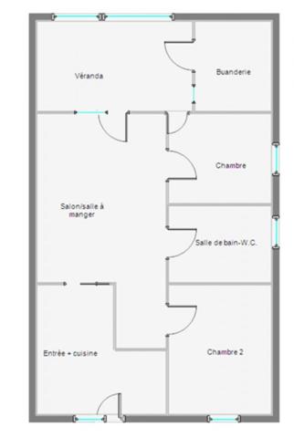 Maison de plain-pied - 2 chambres - jardin - Etangs de Guindreff au bout de la rue -