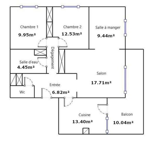 T4 à Moulin à Vent avec vue imprenable !