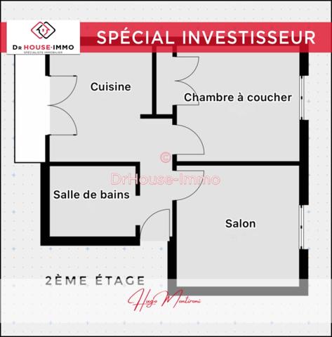 Appartement à vendre 2 pièces de 38 m²