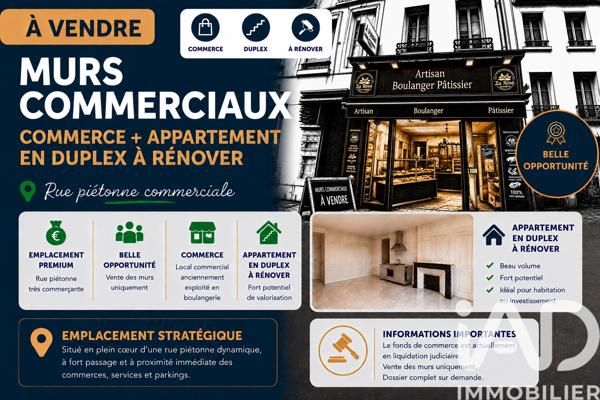 Murs commerciaux  à vendre 175 m² Bolbec