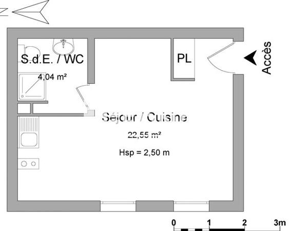 Location Studio 26.59 m² - 52 AVENUE GABRIEL PERI Villeneuve Les Avignon 30400