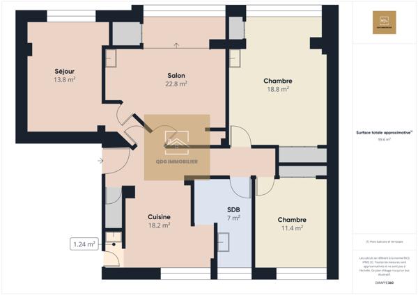 Dunkerque (59140) Appartement / Local 90 m² – Place de la République – Libre d’occupation