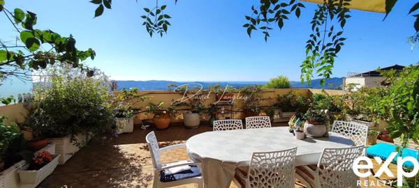 Appartement 3 pièces – Terrasse plein sud 40 m² avec vue mer – Grasse