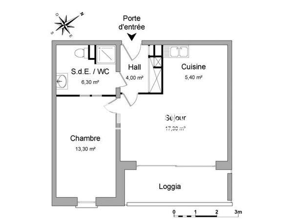 Location Appartement 2 pièces 46.3 m² - 169 RUE EDOUARD VAILLANT Roubaix 59100
