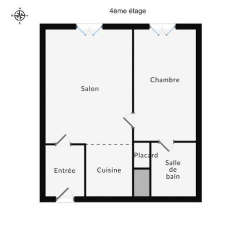 24m² - 1 ch - Plage 3' à pied- étg 4 - ascenseur