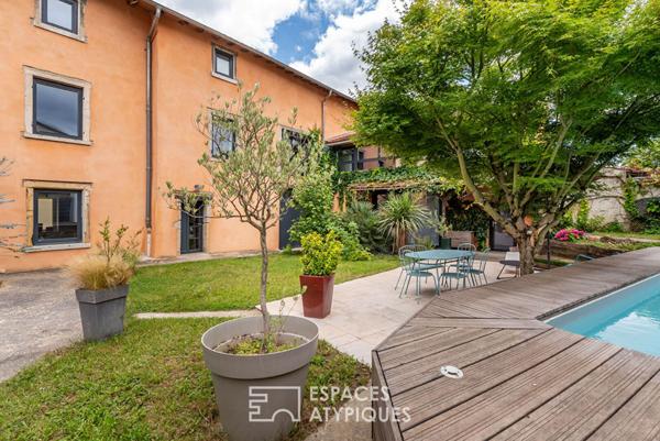 Ancien corps de ferme rénové avec piscine et studio indépendant