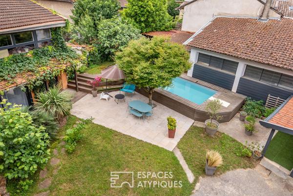 Ancien corps de ferme rénové avec piscine et studio indépendant