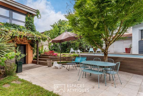 Ancien corps de ferme rénové avec piscine et studio indépendant