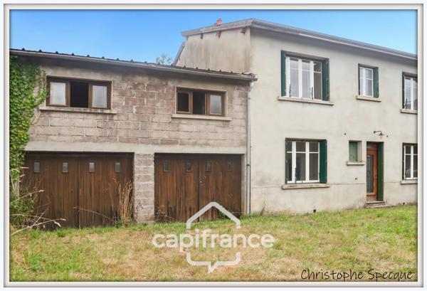 Maison à vendre 4 pièces, terrain, double garage, ARCONSAT (63)