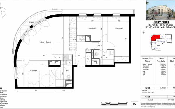 Appartement à vendre    4 pièces • 83,06 m2 Neuilly-Plaisance