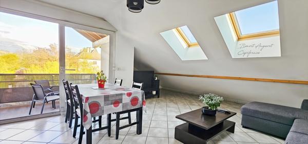 Coup de cœur Pringy Promery – T3 lumineux dernier étage avec terrasse et garage – Proche Annecy