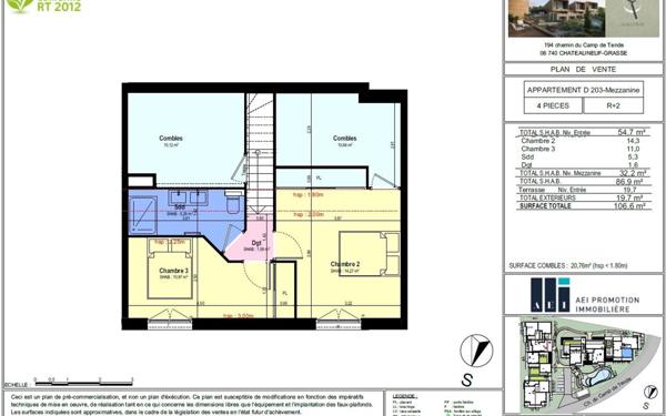Appartement à vendre    4 pièces • 86,90 m2 Châteauneuf-Grasse