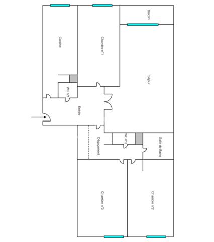 Appartement Paris 4 pieces 79.60 m2