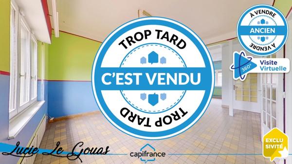 Maison individuelle de 218m² à rénover avec garage, cour et jardin