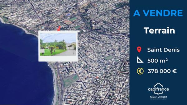 Saint-Denis centre : Terrain de 500 m² en lotissement