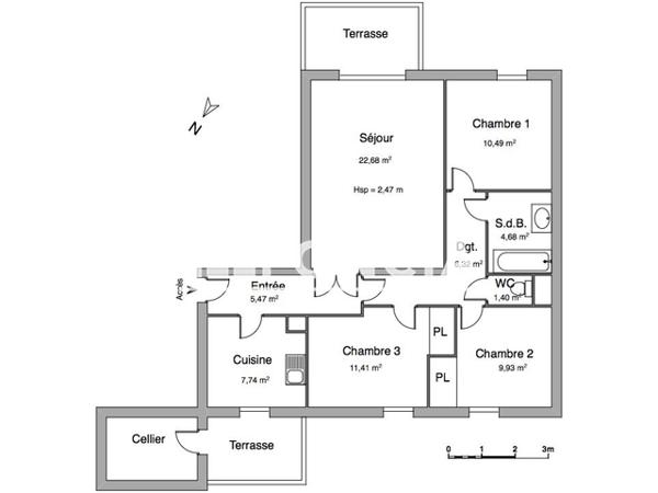 Location Appartement 4 pièces 80.12 m² - 10 CHEMIN DE LA FONT DE L'ANGE Hyeres 83400