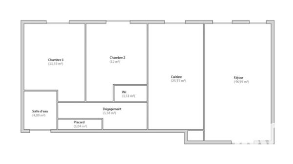 Location appartement 4 pièces 109 m² Fontainebleau