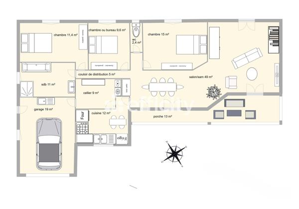 Maison 4 pièces - 124 m²