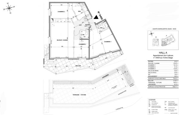 Nice Ouest  Résidence neuve avec piscine et vues dégagées