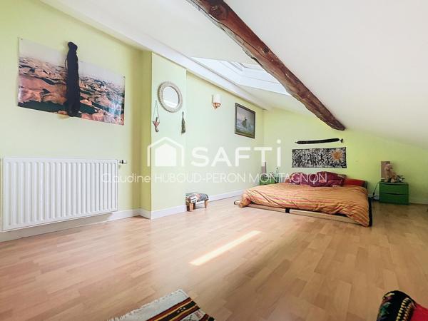 Rare, maison de ville sans vis à vis avec grande terrasse et garage, centre ville à pied