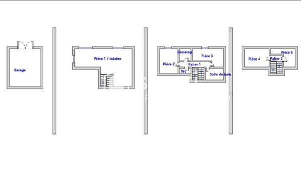 Rare, maison de ville sans vis à vis avec grande terrasse et garage, centre ville à pied