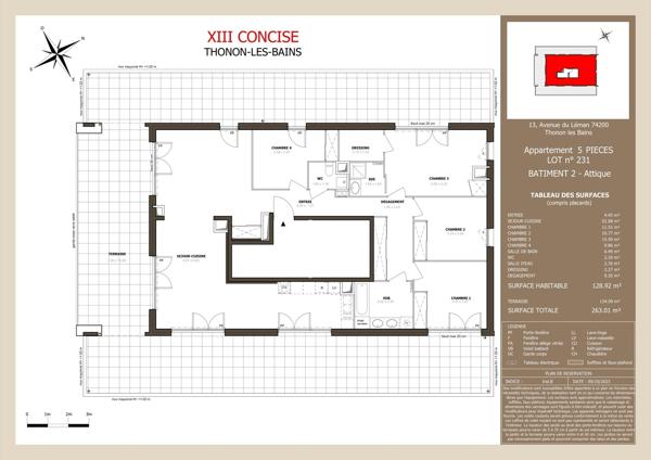 T5 d'exception - Attique - 263 m² proche du lac à Thonon-Les-Bains