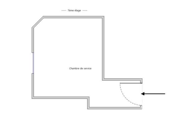 Studio à vendre 9 m² Paris 15
