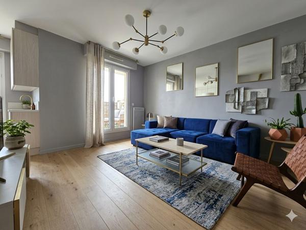 Colline : Appartement de 3 pièces de 56m², avec 2 balcons et une cave