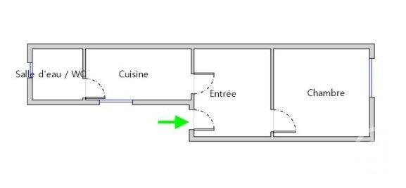 Appartement Studio à vendre  1 pièce - 21,03 m2 PARIS - 75011