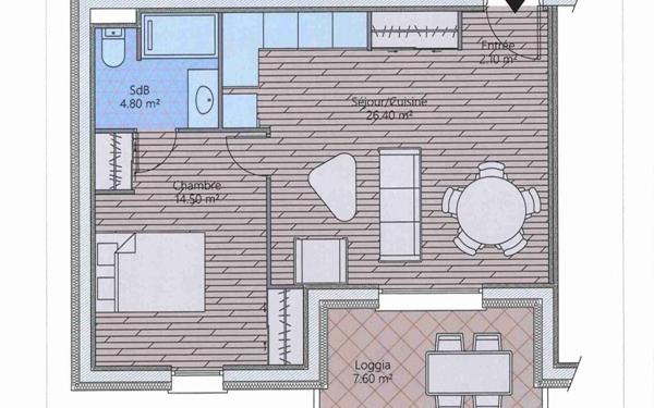 Appartement à vendre    2 pièces • 47,80 m2 Marseille 11