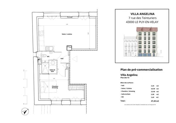 Vente Appartement47,2 m² - 2 Pièces - LE PUY EN VELAY (43000)