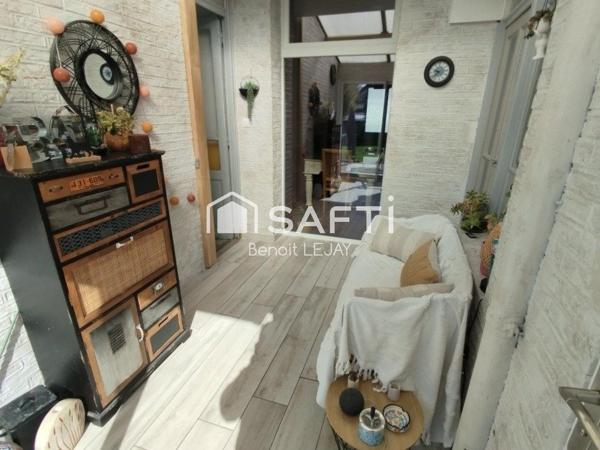 Maison de ville 3ch,jardin et garage 2v