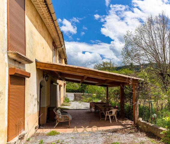 LE BRUSQUET  MAISON 160 M² HABITABLE + ANCIEN MOULIN 350 M² À RÉNOVER  TERRAIN 2237 M²  GARAGE  468 000 