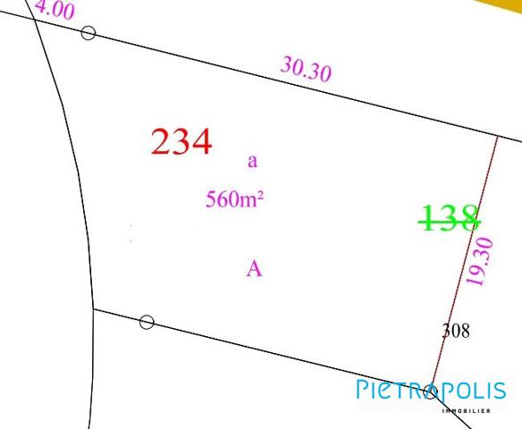 Terrain constructible 560 m²