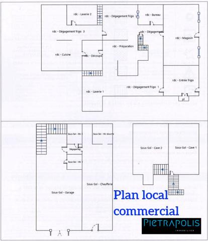 Maison de ville avec local commercial en RDC et 1 appartement