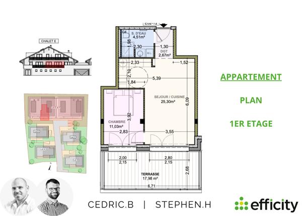Appartement 2 pièces - 44 m²